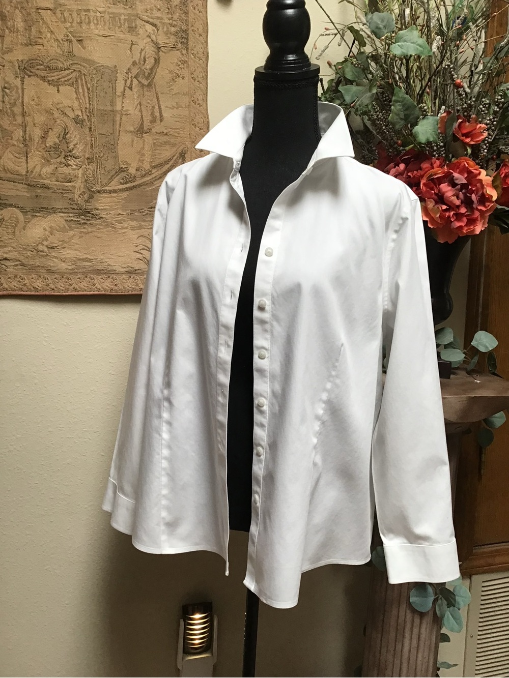 Chico's White Button-Down Shirt
